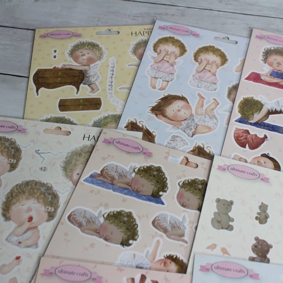 Scrapbook Card Making Punch Out Die Cut Paper Dolls Angels Kids DIY Craft - Picture 4 of 9